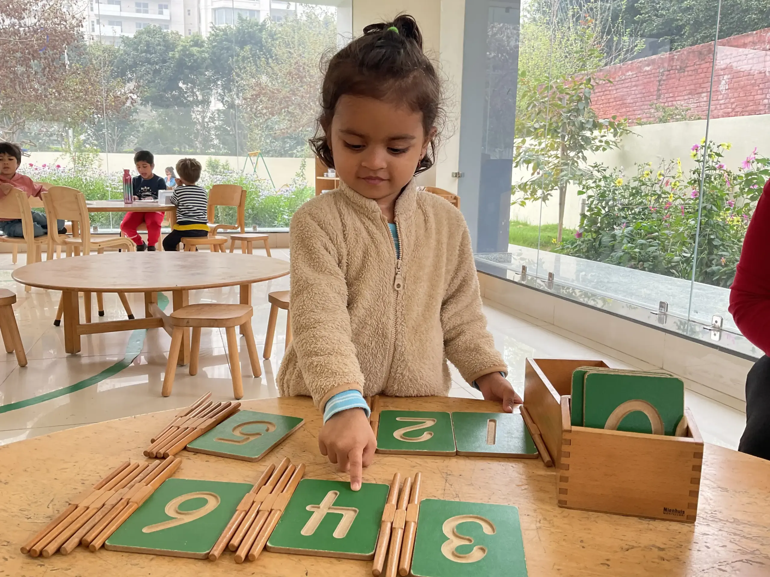 Child-led Montessori learning and hands-on materials