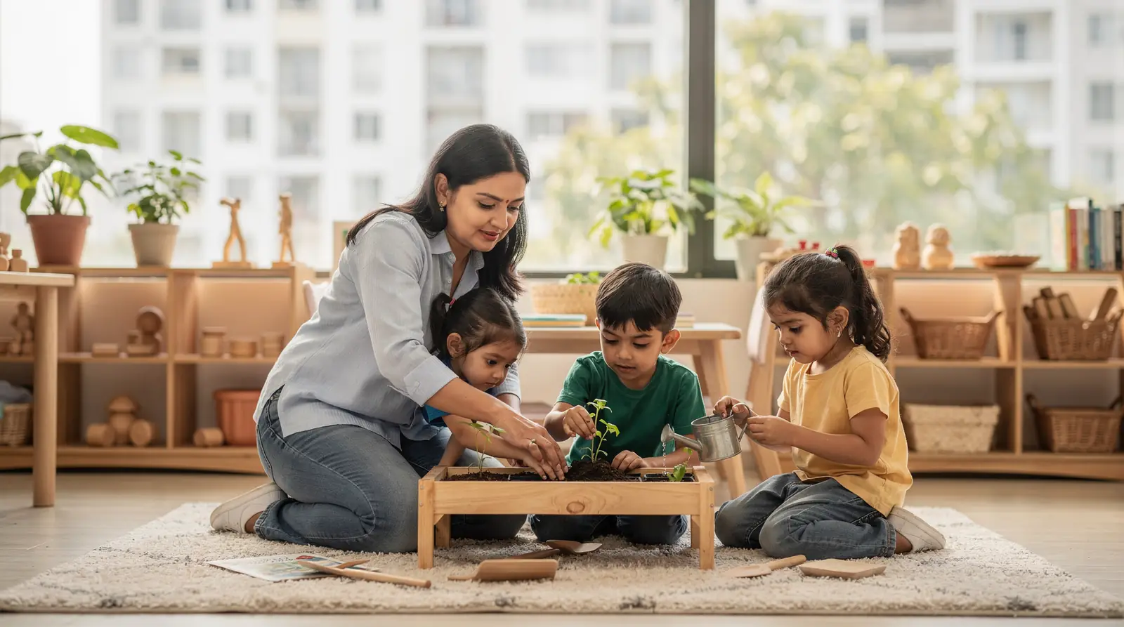 Children have the freedom to play, explore, and learn at their own pace, guided